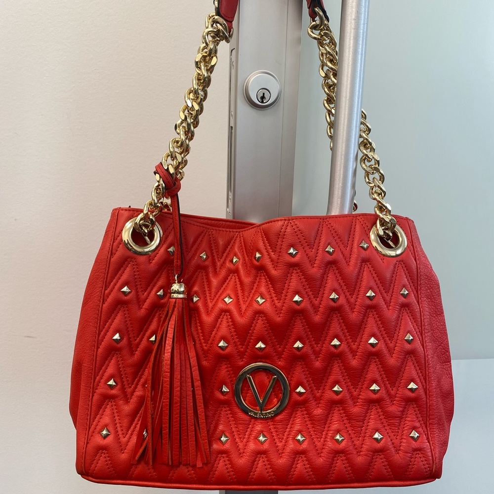 Velentino leather tote bag